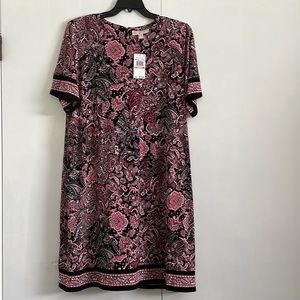 Michael Kors Dress. Black/Pink 2X NWT